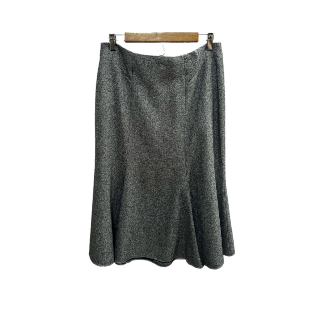 Cato A-Line Skirt Womens 12 Grey Excellent Flared Midi Career Professional